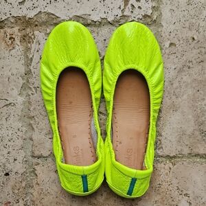 Tieks Neon Green Patent Leather Ballet Flats